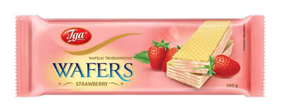 Wafle truskawkowe 300g